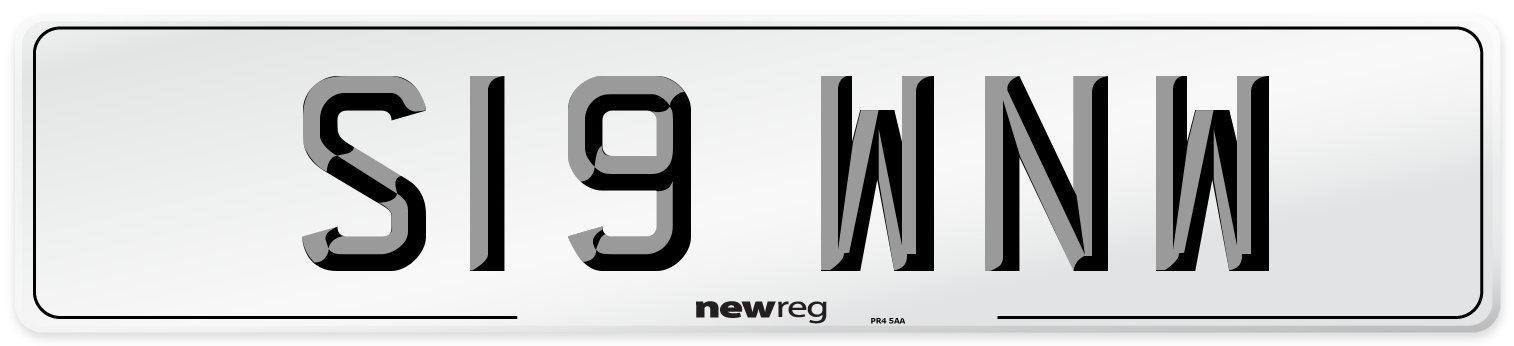 S19 WNW Number Plate from New Reg